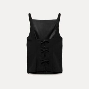 [NEW WITH TAG] ZARA CAMISOLE TOP BOW TIE DETAIL ON BACK [SIZE MEDIUM]